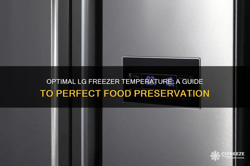 what is the ideal temperature for a lg freezer