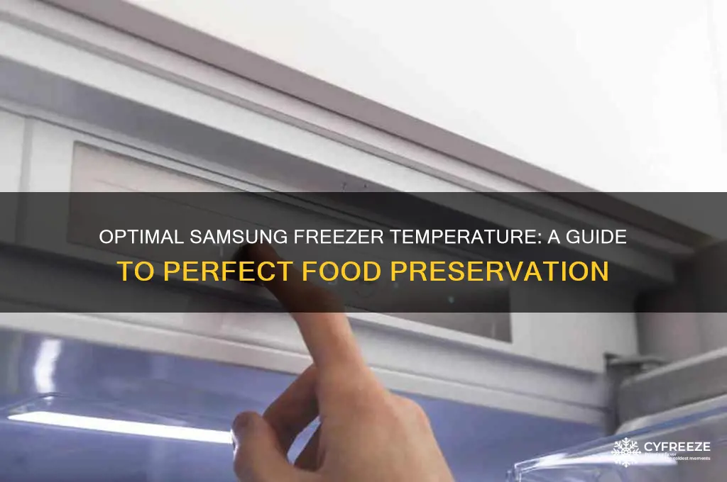 what is the ideal temperature for a samsung freezer