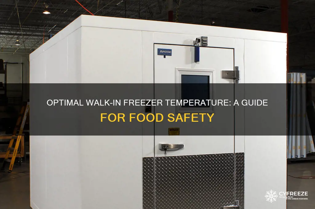 what is the ideal temperature for a walk in freezer