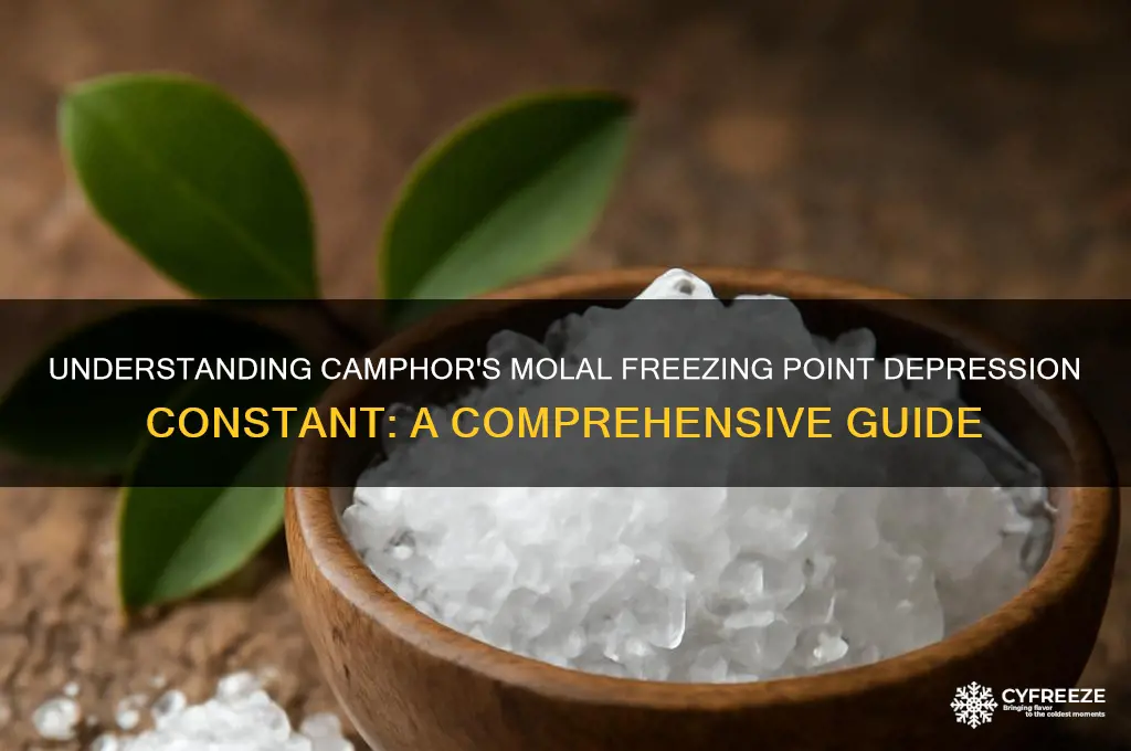 what is the molal freezing point depression constant for camphor