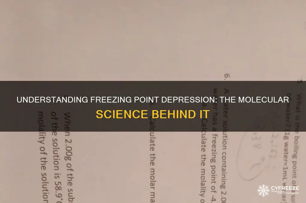 what is the molecular basis for freezing point depression