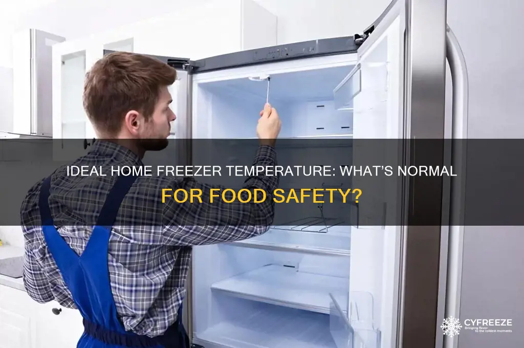 what is the normal temperature for a home freezer