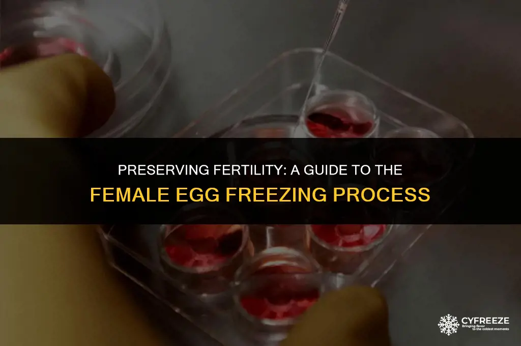 what is the process of freezing female eggs