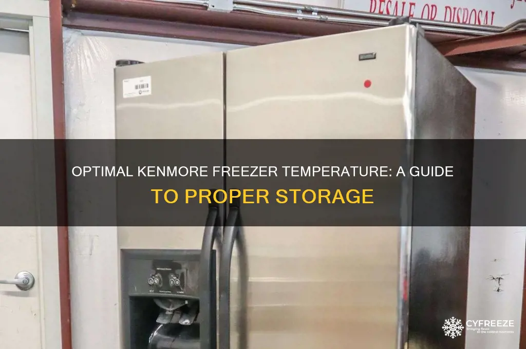 what is the proper temperature for a kenmore freezer