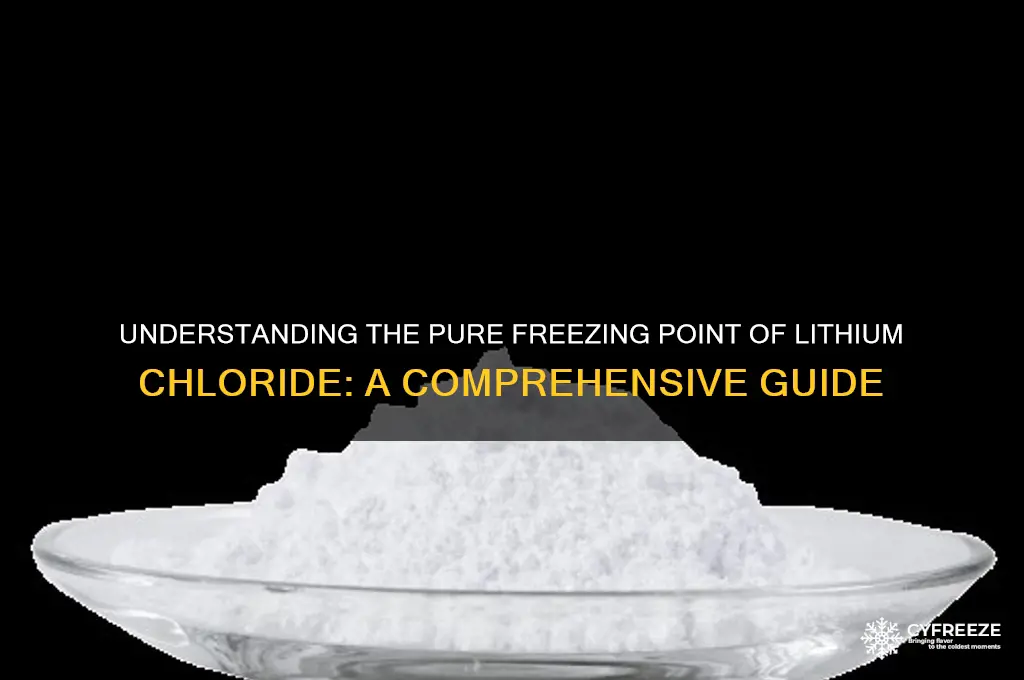 what is the pure freezing point of litium chloride