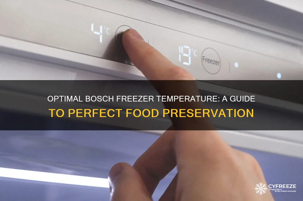 what is the right temperature for a bosch freezer