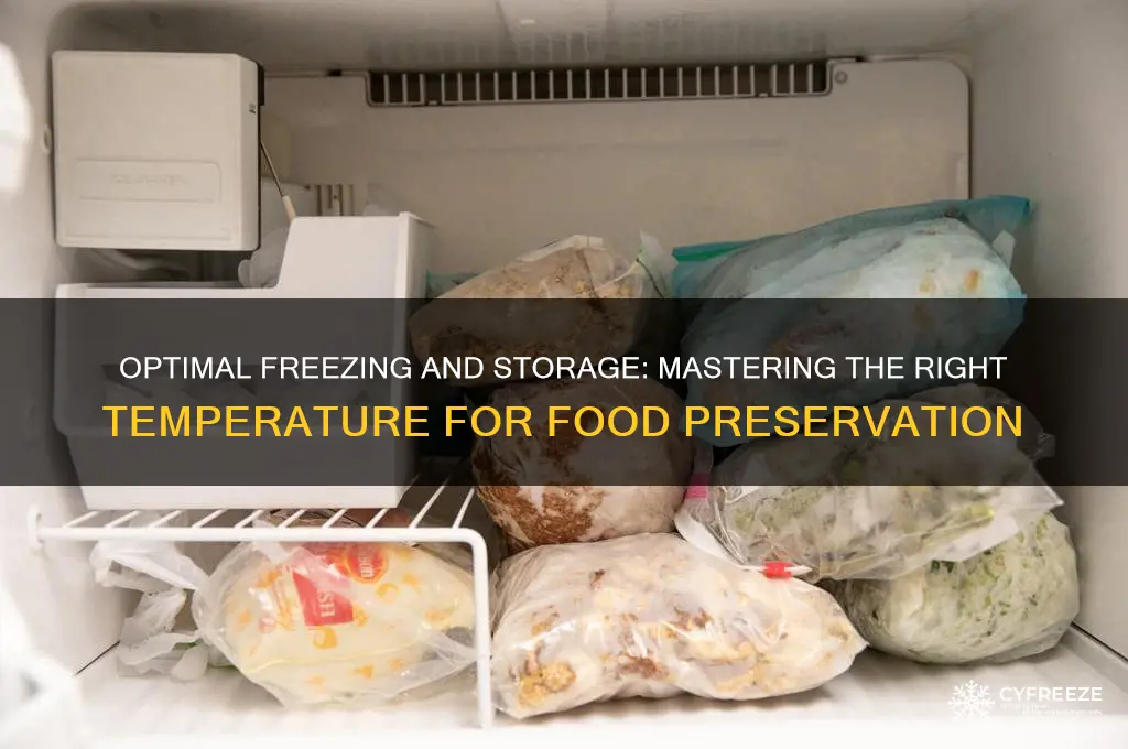 what is the right temperature for proper freezing and storage