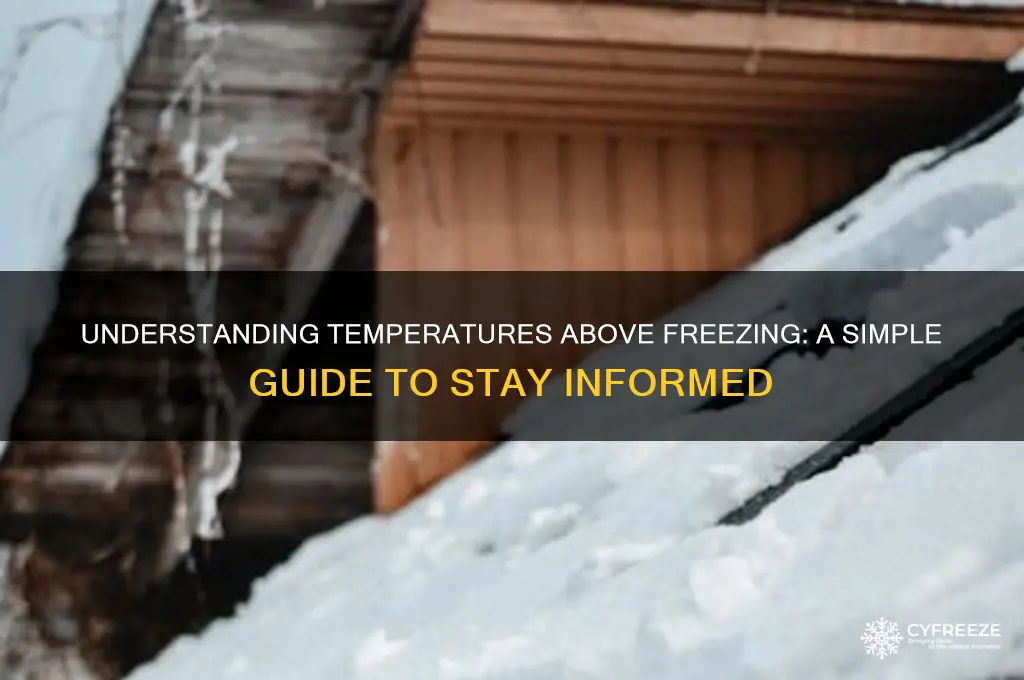 what is the temperature above freezing