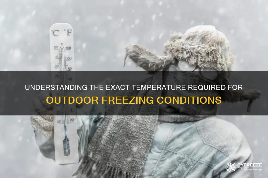 what is the temperature need to be to freeze outside