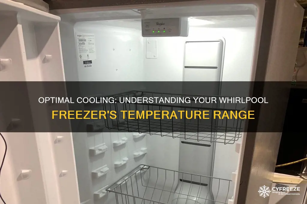 what is the temperature of a whirlpool freezer