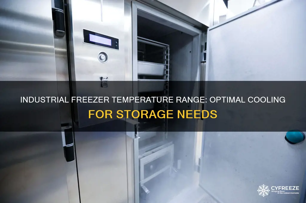 what is the temperature range of an industrial freezer