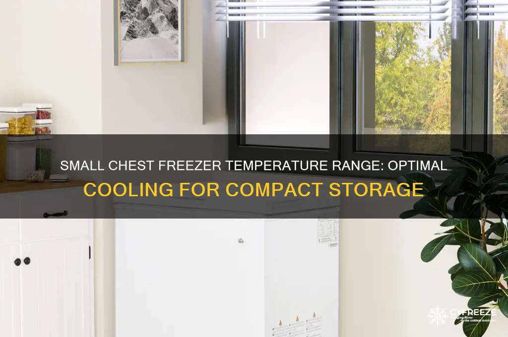 what is the temperature range of small chest freezer