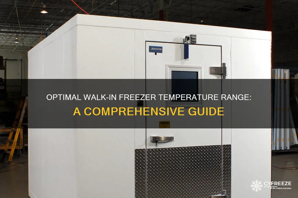 what is the temperature range of the walk in freezer