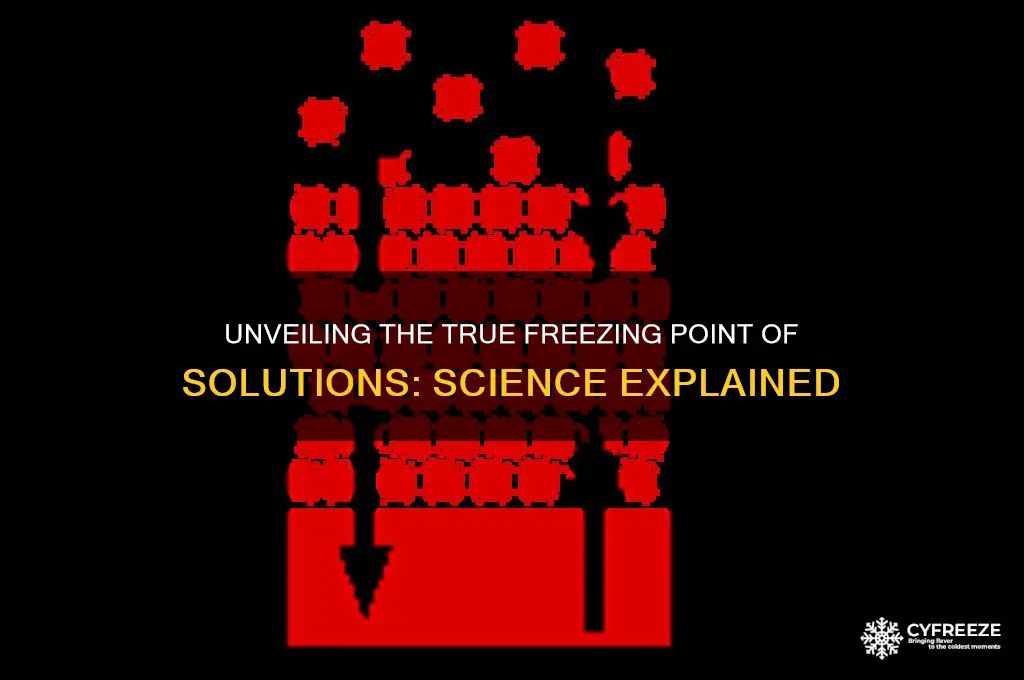what is the true freezing point of a solution