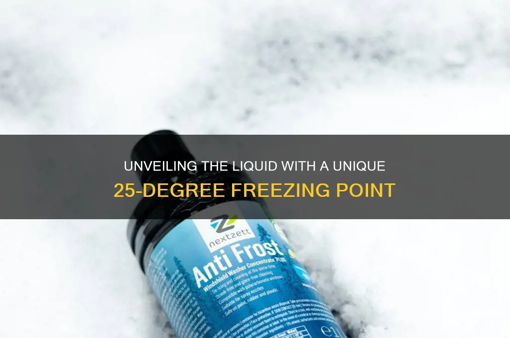 what liquid has a freezing point of 25