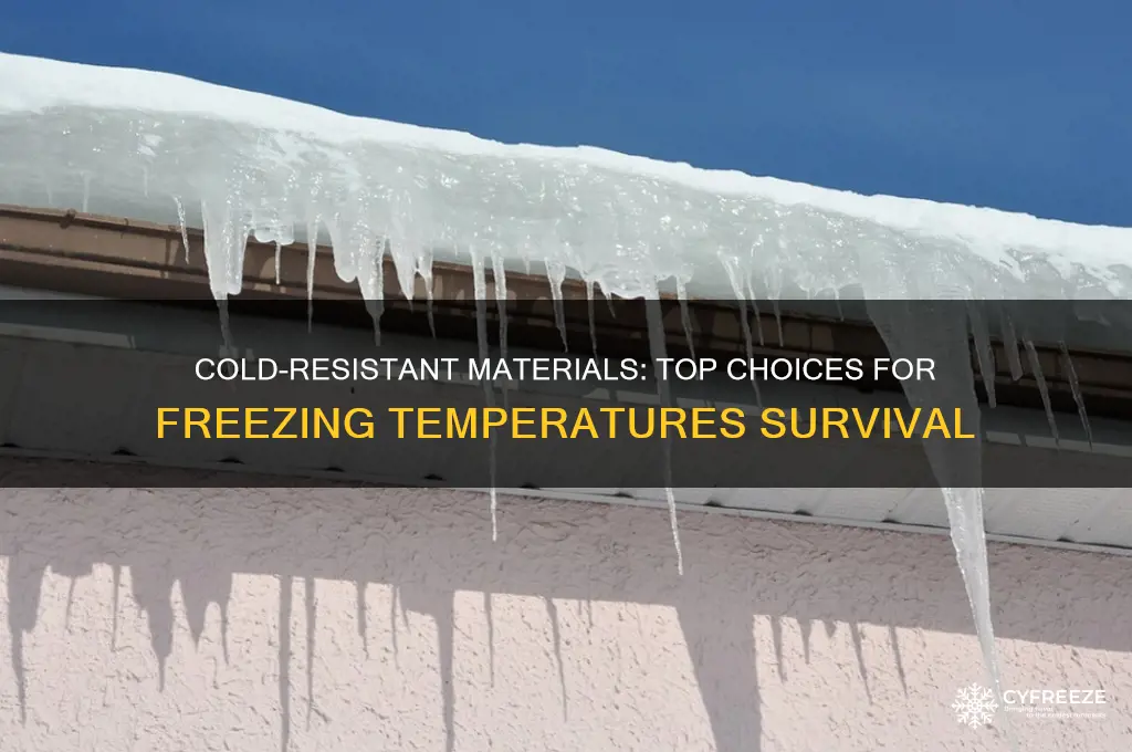 what materials can withstand freezing temperatures