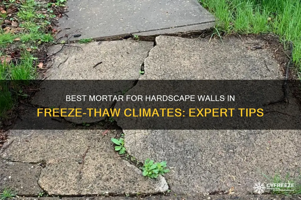 what mortar to use on hardscape walls in freeze thaw