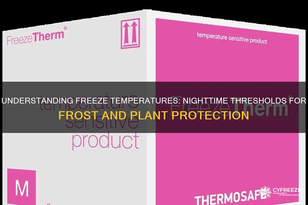 what night time temperature is a freeze