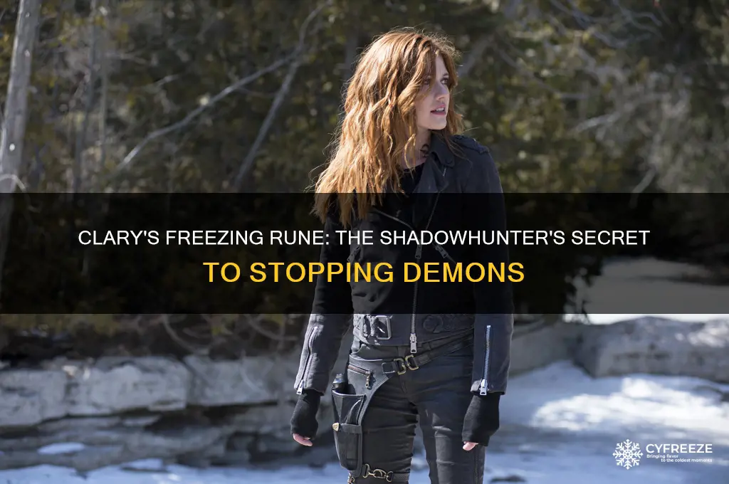 what rune did clary use to freeze the demons