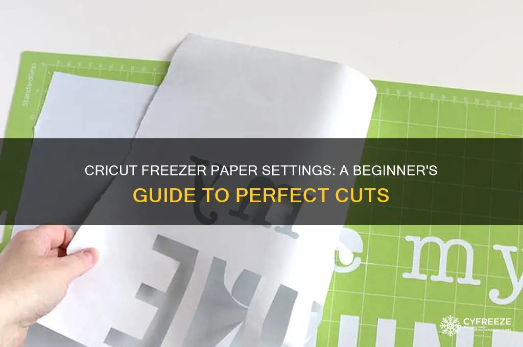 what setting do i use for freezer paper on cricut