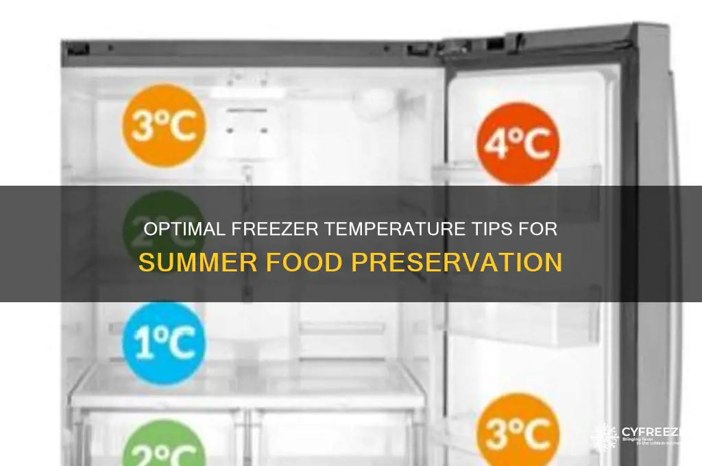 what should be freezer temperature in summer