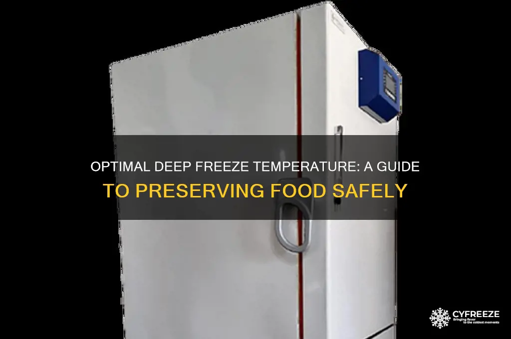 what should deep freeze temperature be