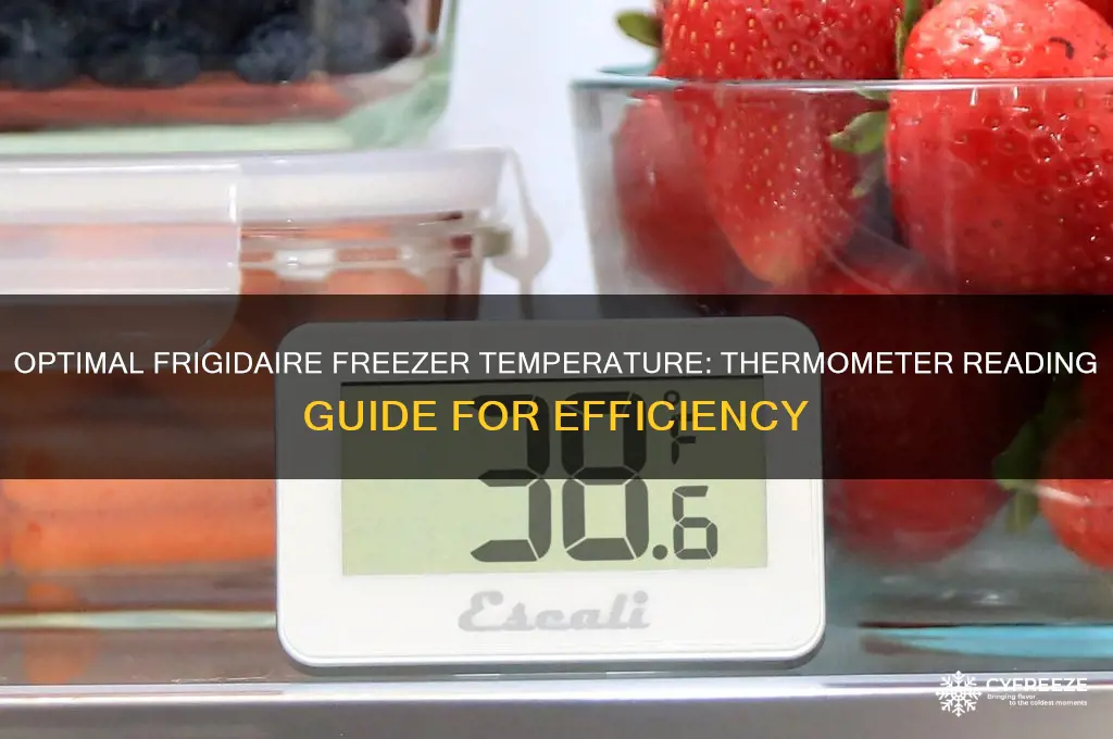 what should the temperature of frigidaire freezer be on thermometer
