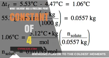 Discover the Solvent with a Freezing Point Constant of 4