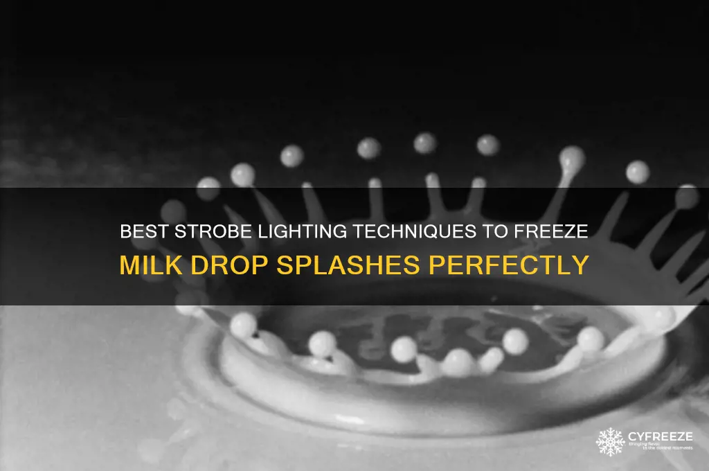 what strobe to use to freeze milk drops