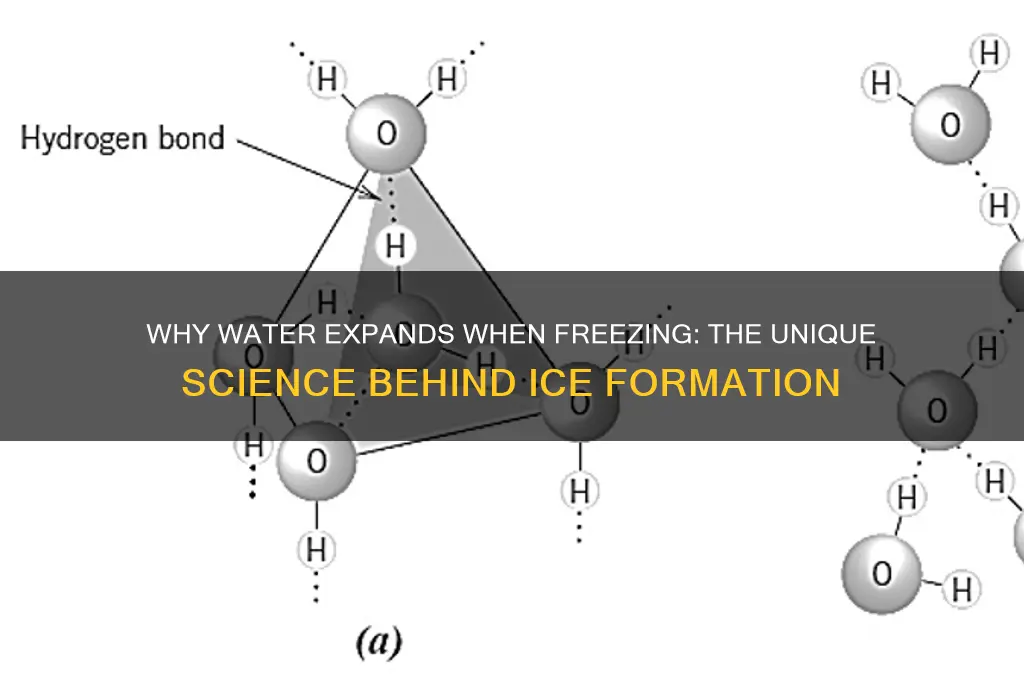 what substance gets bigger as it freezes