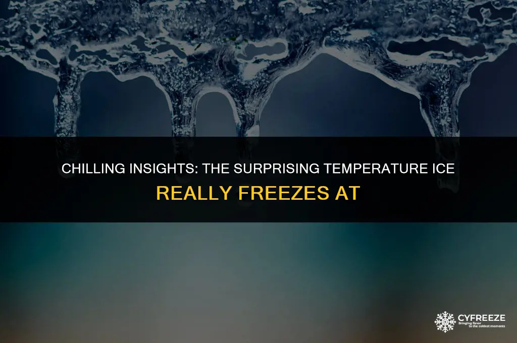 what temp does ice freeze