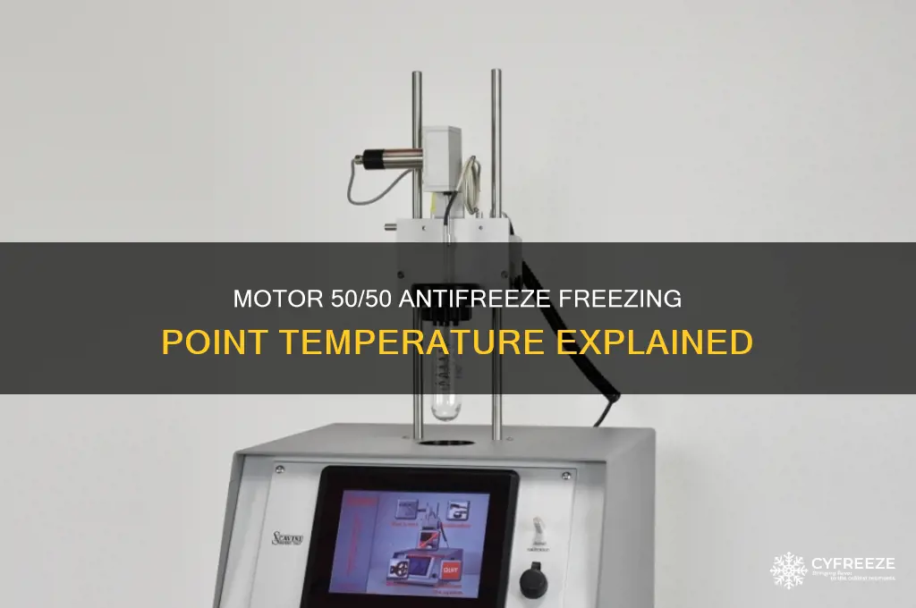 what temp does motor 50 50 antifreeze freezing point