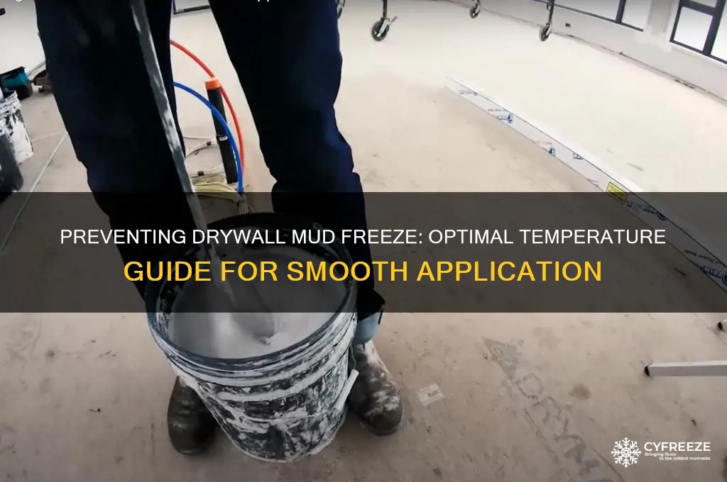 what temperature before drywall mud freezes