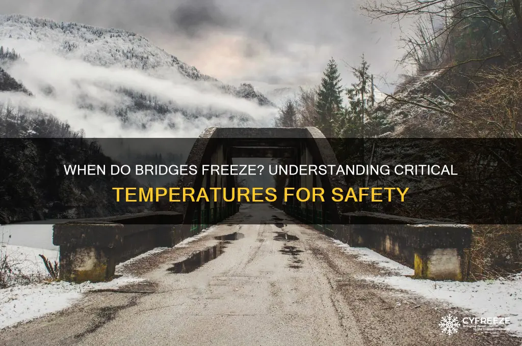 what temperature bridges freeze
