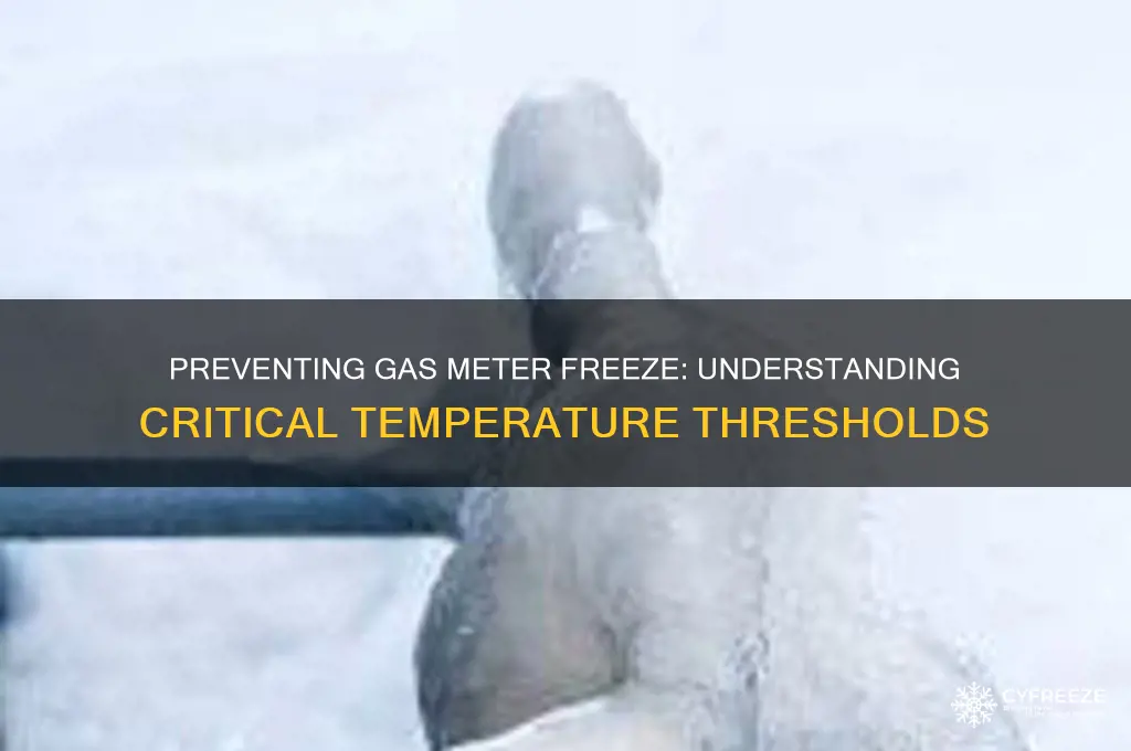 what temperature can a gas meter freeze
