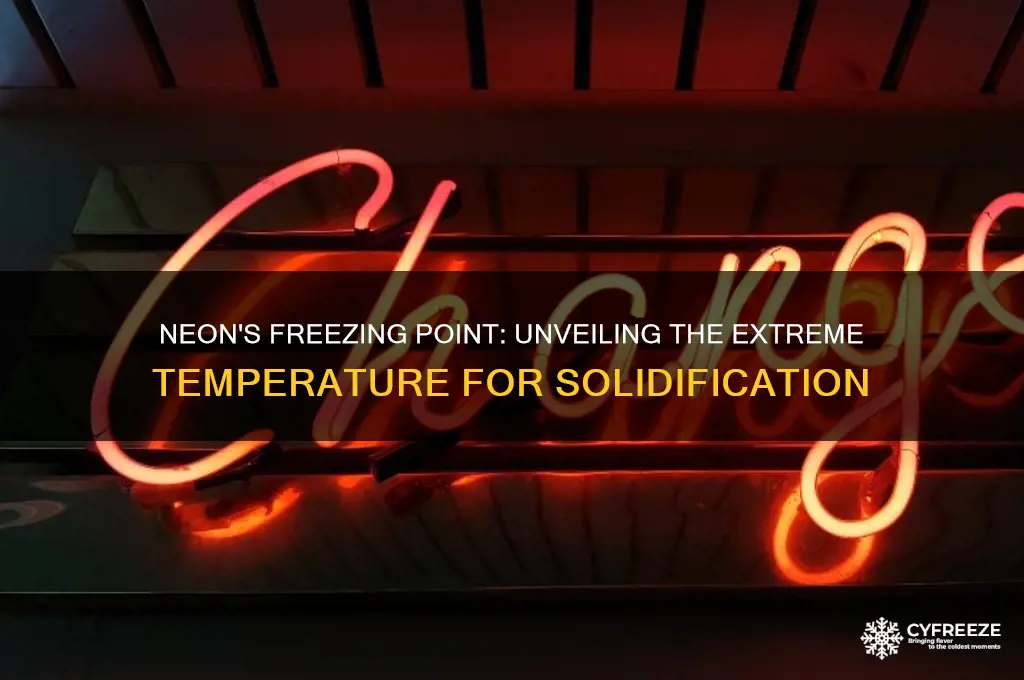 what temperature can neon freeze at