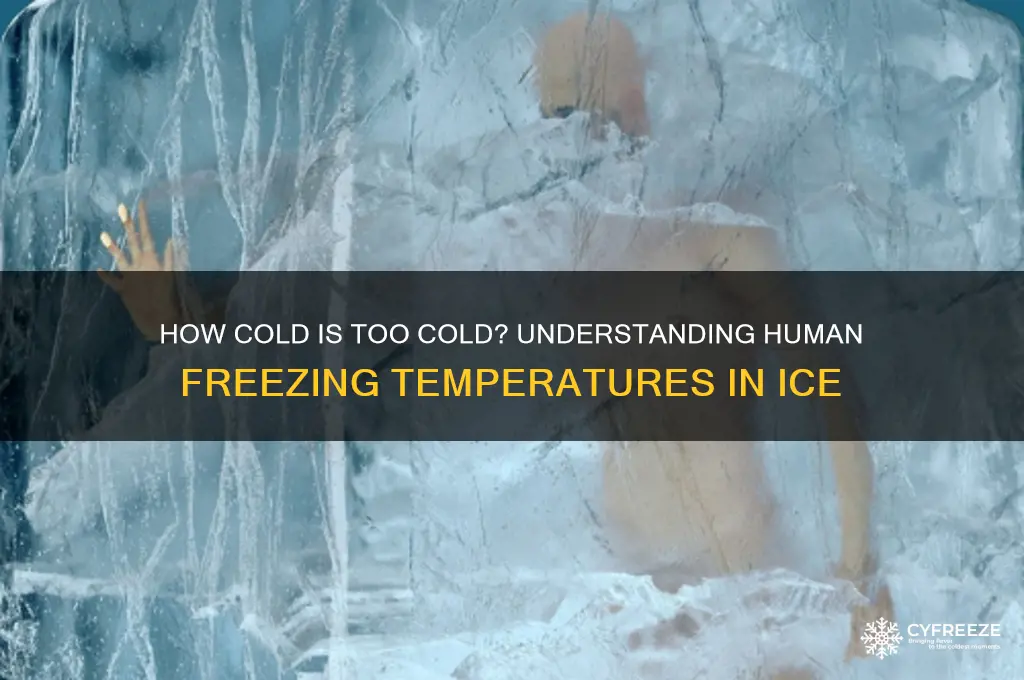 what temperature can people freeze in ice