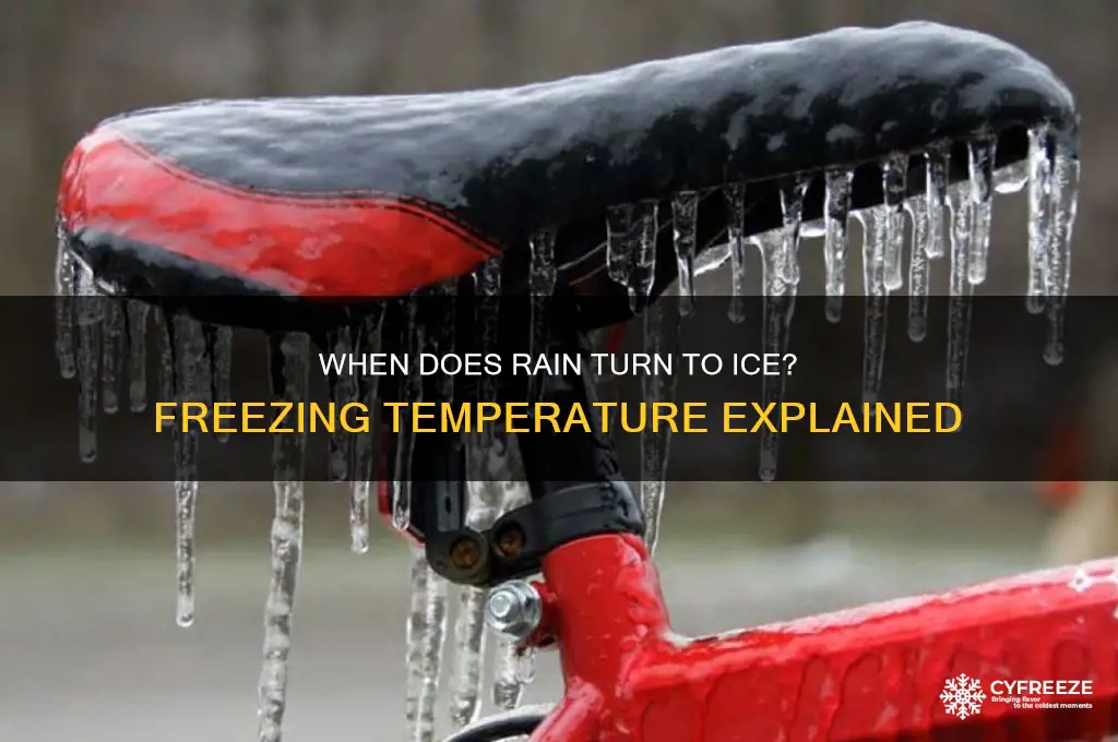 what temperature can rain freeze