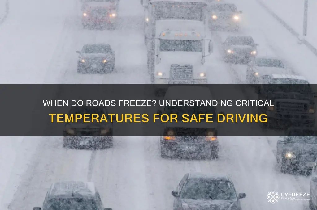 what temperature can roads freeze