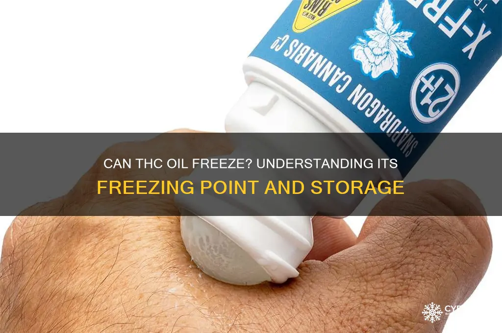 what temperature can thc oil freeze