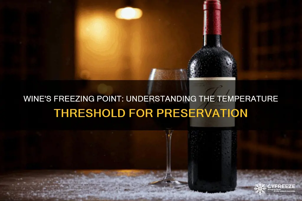 what temperature can wine freeze at