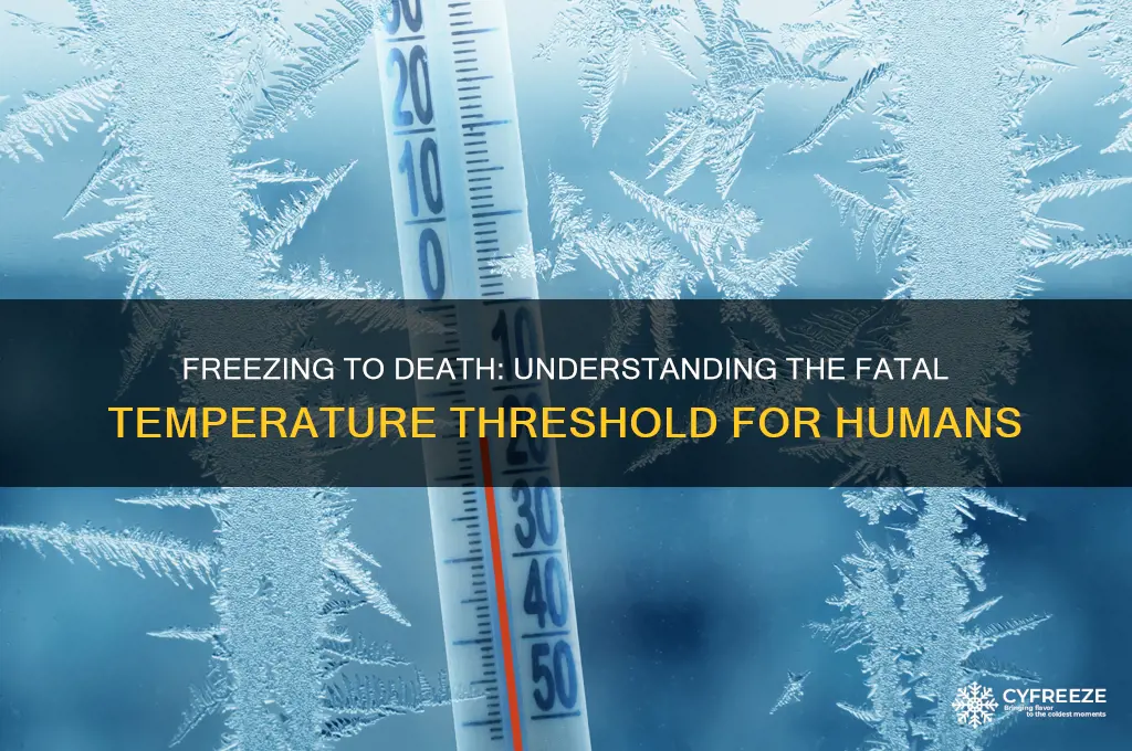 what temperature can you freeze to death