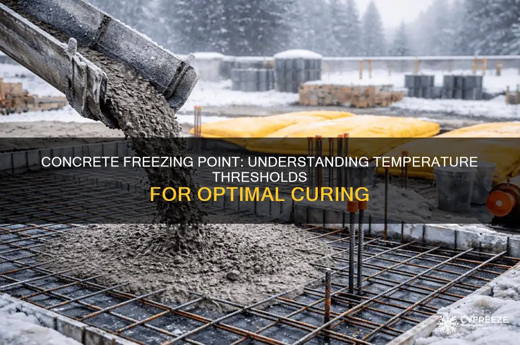 what temperature concrete freezes