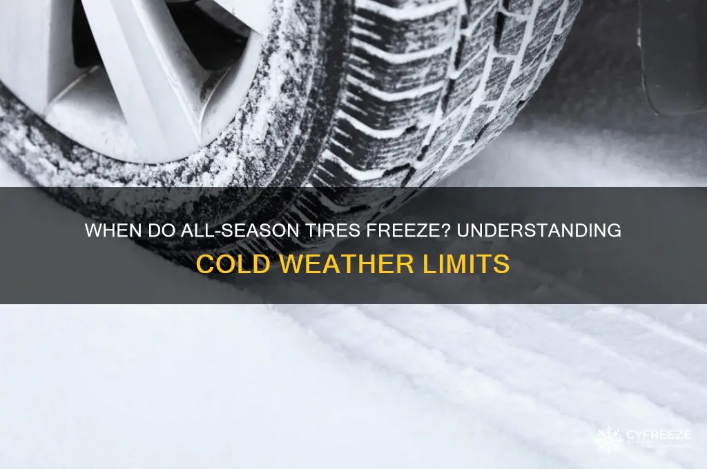 what temperature do all season tires freeze