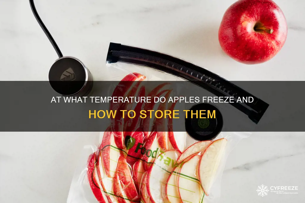 what temperature do apples freeze