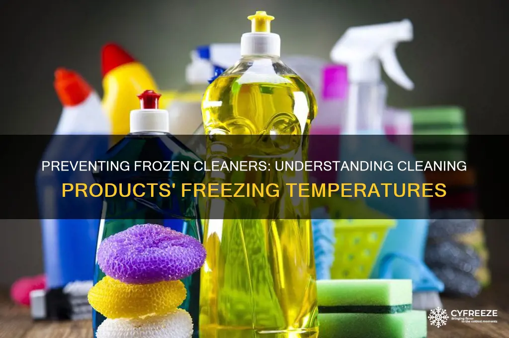 what temperature do cleaning products freeze
