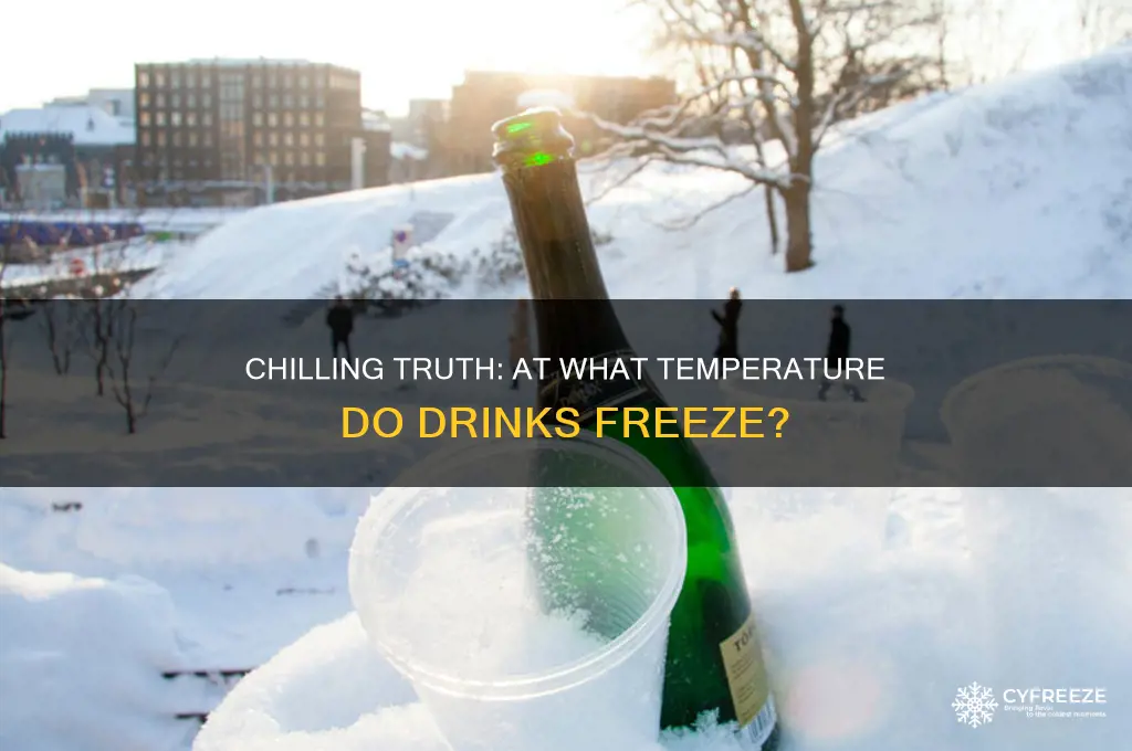what temperature do drinks freeze