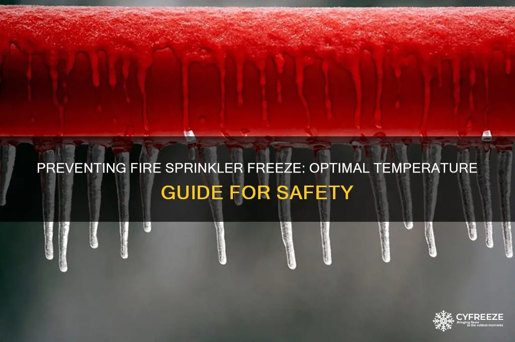 what temperature do fire sprinkler lines freeze