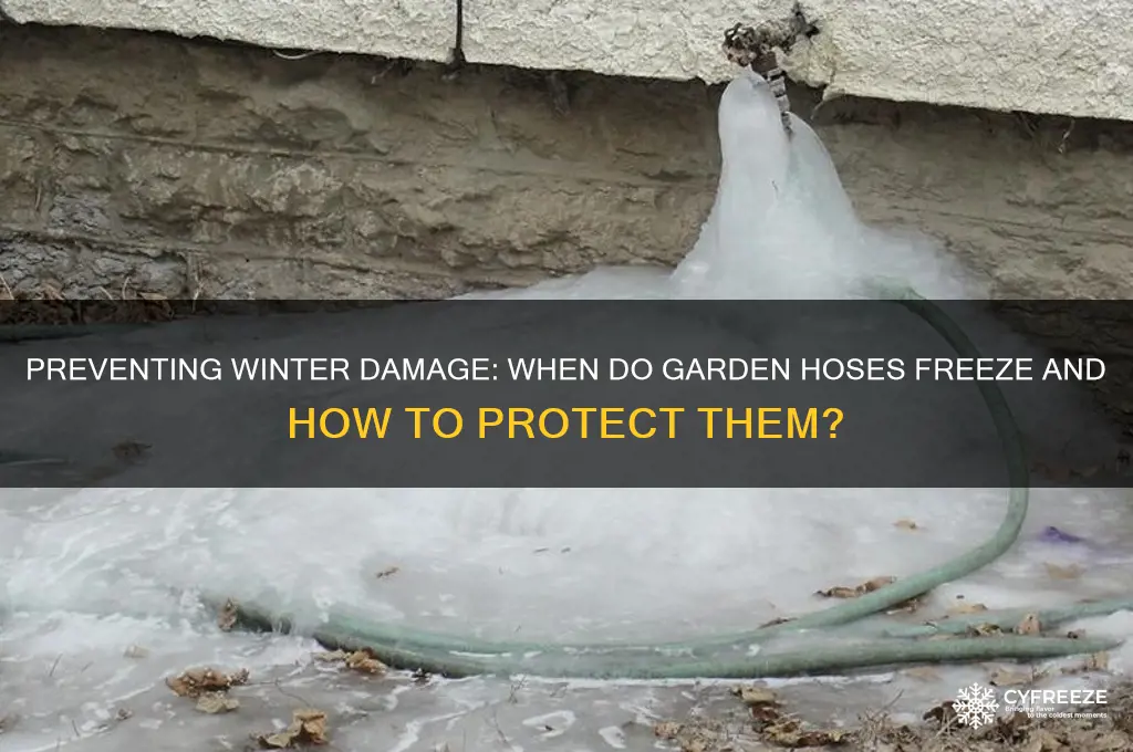 what temperature do garden hoses freeze