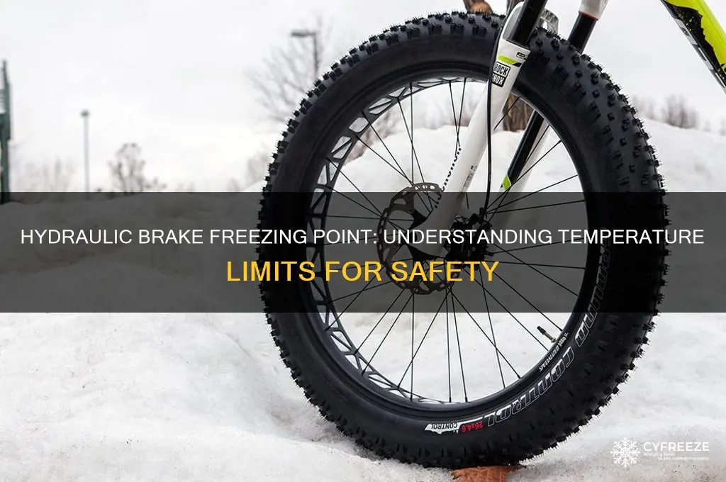 what temperature do hydraulice brakes freeze